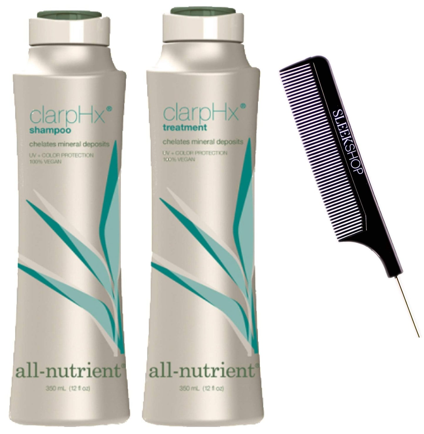 All-Nutrient ClarpHx Shampoo & Conditioner DUO SET, Chelates Hair Mineral Deposits for Pool & Well Water Exposure (w/Comb) Clarifying UV+ Protection Beauty & Personal Care All Nutrient
