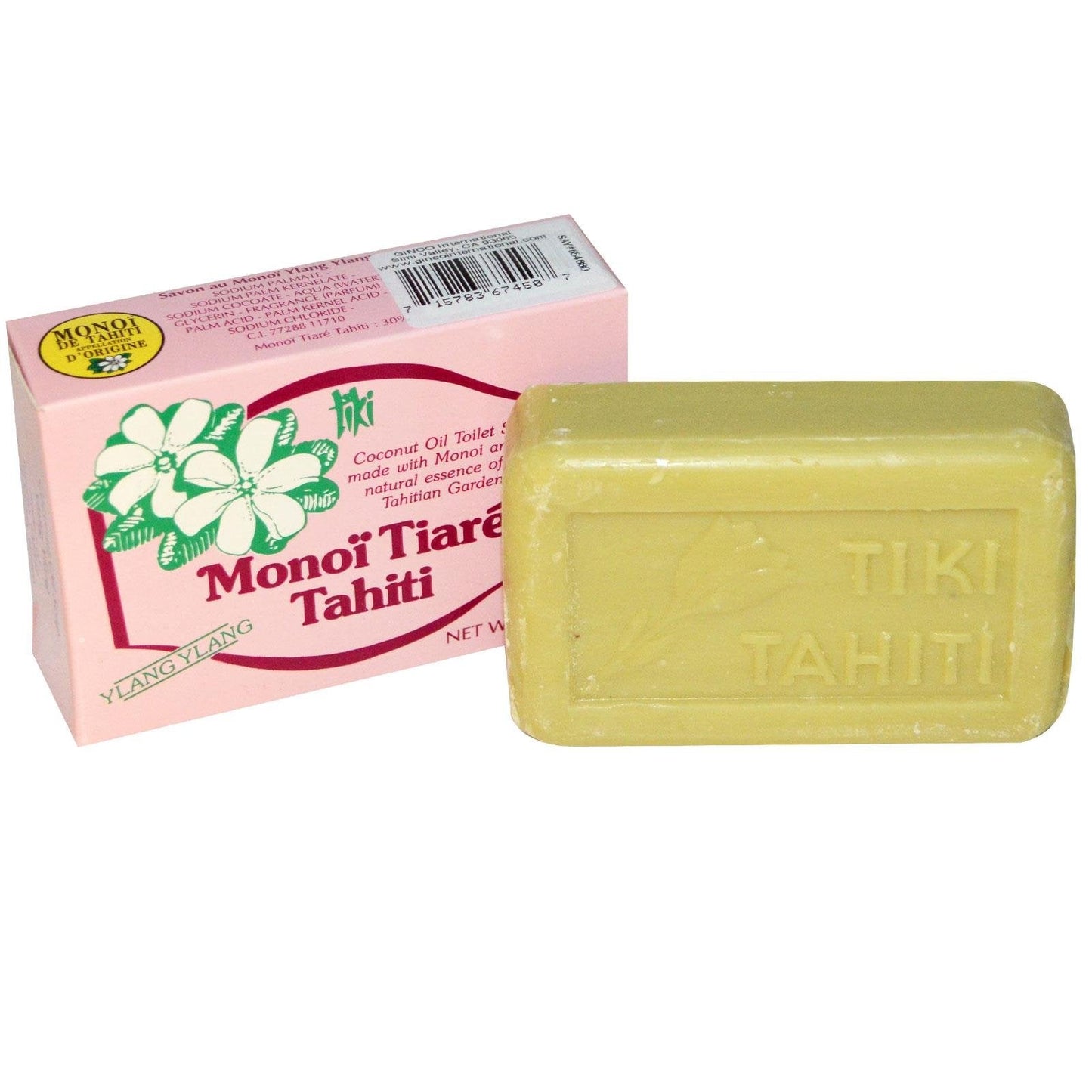 Monoi Tiare Tahiti Ylang Ylang Coconut Oil Toilet Bar Soap - 4.55 oz Beauty & Personal Care Monoi Tiare Tahiti