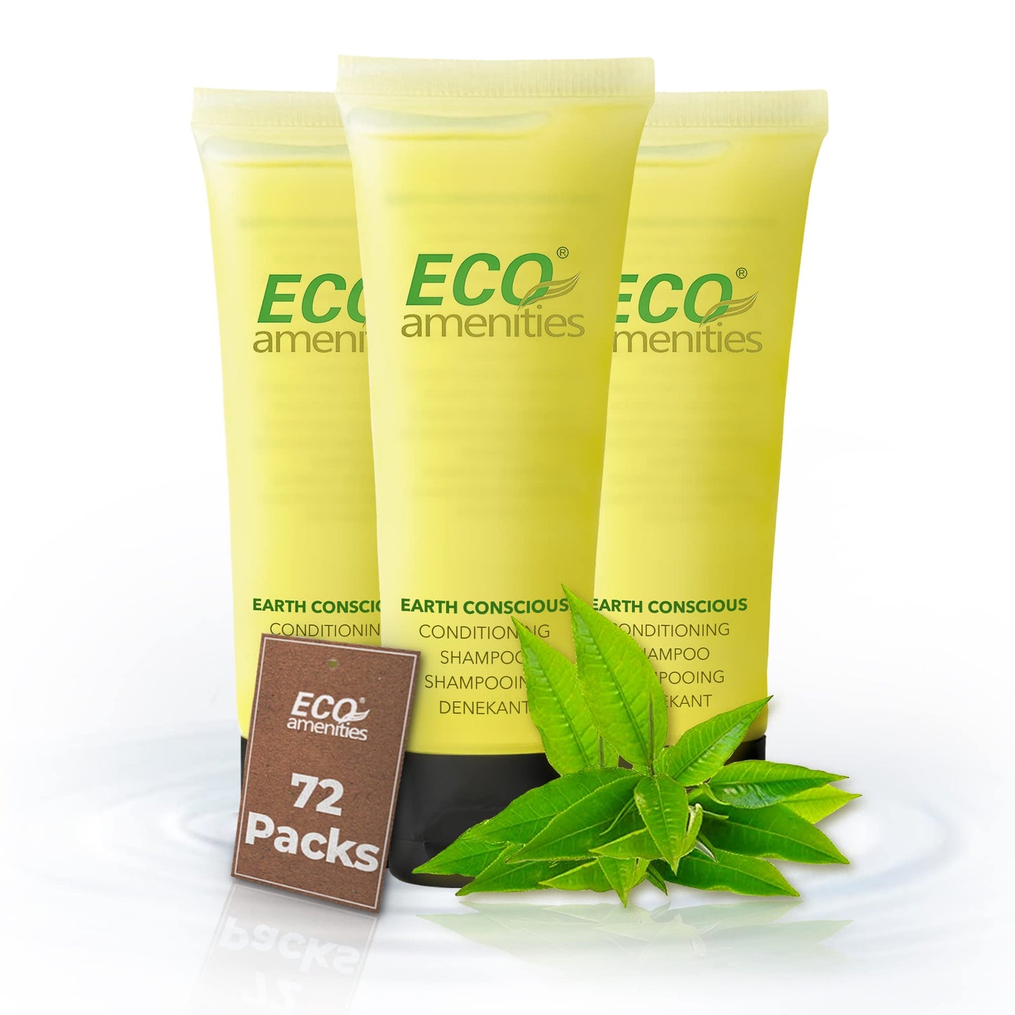 ECO amenities Shampoo Mini Flip-Cap Tubes - 1 fl oz (30 mL), 72 Count - Bulk Mini Shampoo Packs & Hotel Toiletries Bulk & Travel Toiletry Bottles Beauty & Personal Care ECO amenities