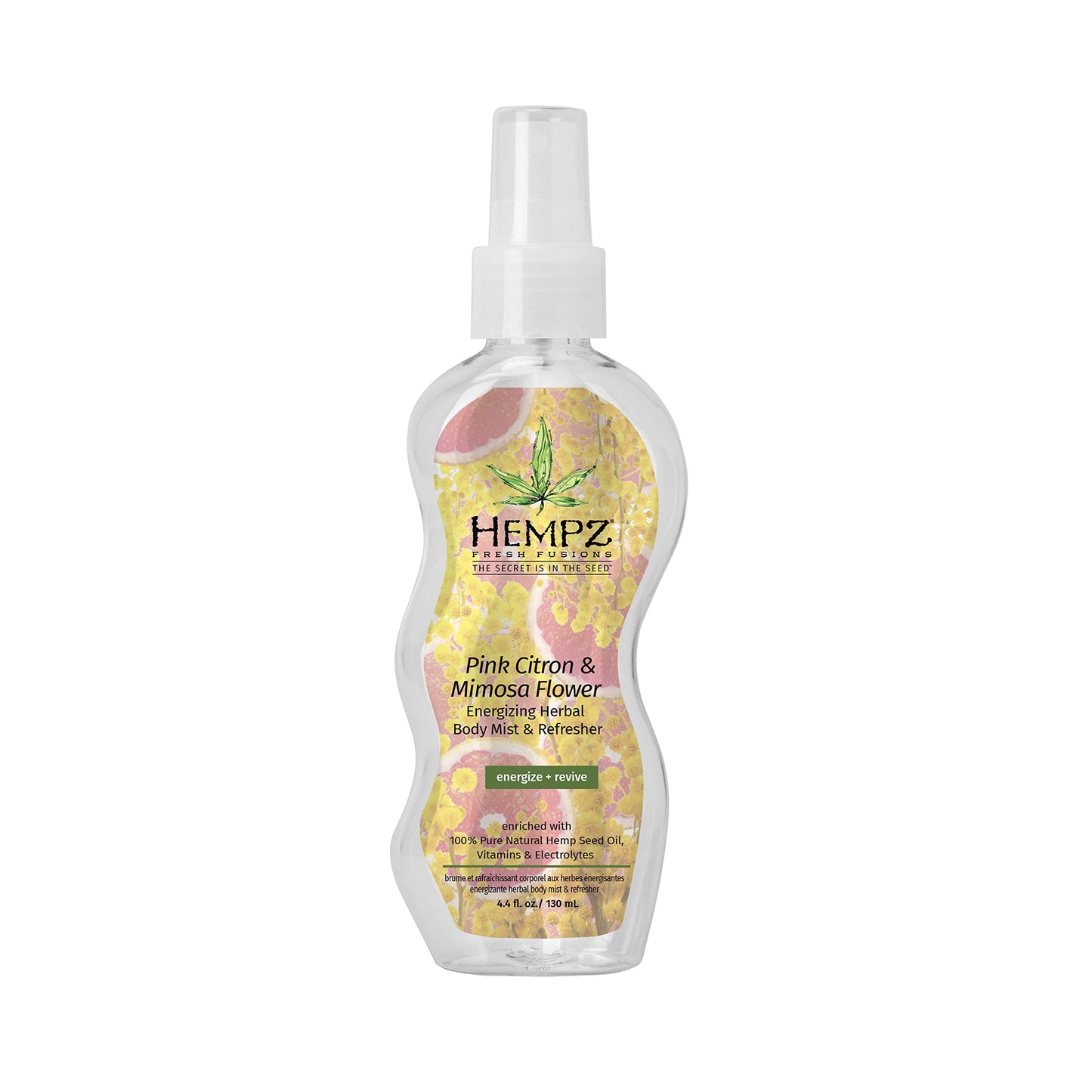 Hempz Fresh Fusions Pink Citron & Mimosa Flower Energizing Herbal Body Mist & Refresher, 4.4 Fl Oz Beauty & Personal Care Hempz
