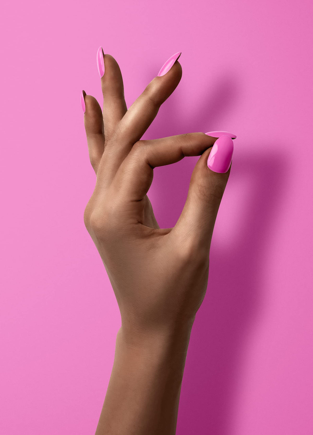 LECHAT - Perfect Match Gel Polish - Go Girl - Bright Pink with Cream Finish - (0.5 Ounce) - Easy Application - Soak Off Formula