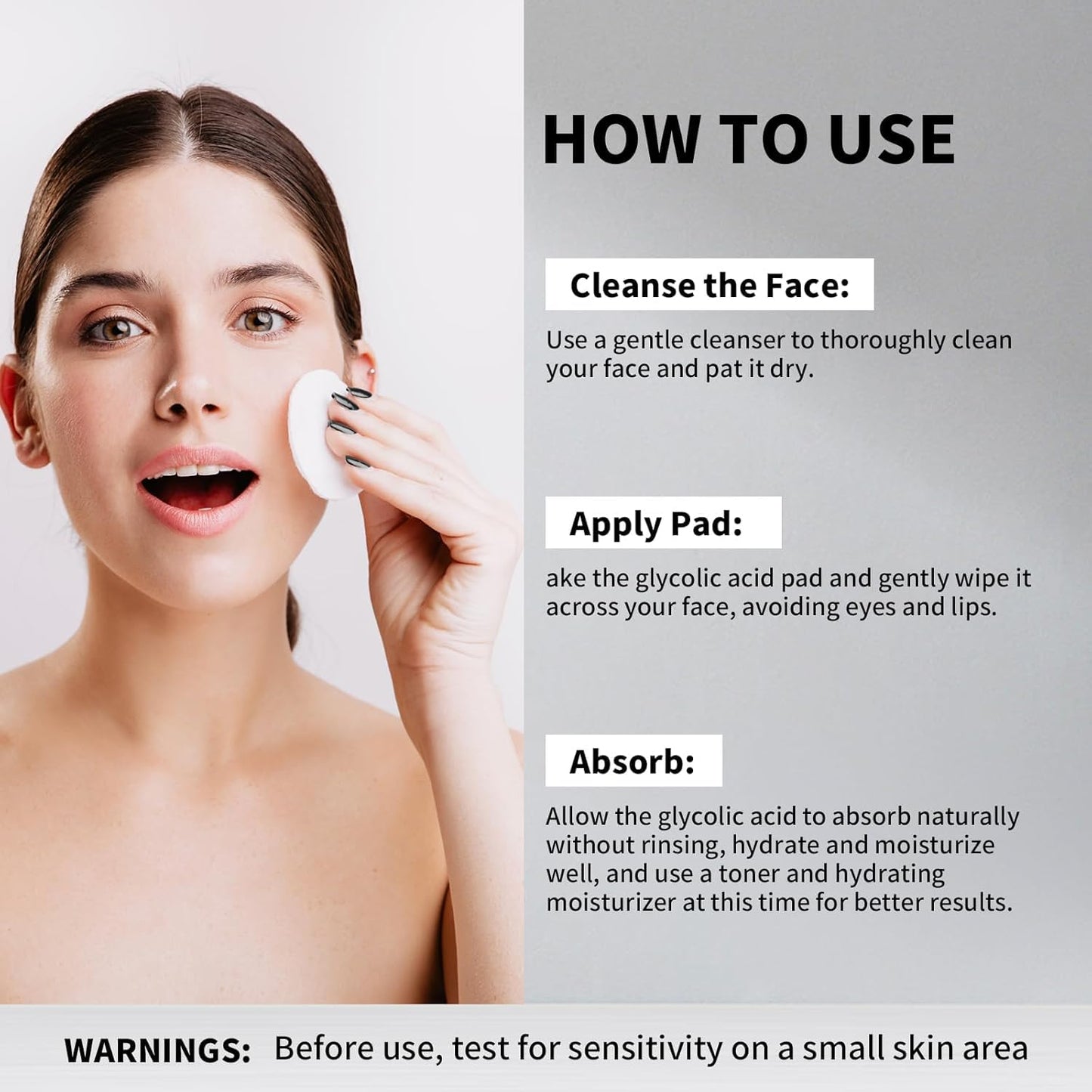Jungshea Resurfacing Pad Glycolic Acid Pads for Face: Facial Exfoliating Cleansing Peel with Salicylic Acid & Vitamins B5 C E - Korean Skin Care Face Beauty & Personal Care Jungshea