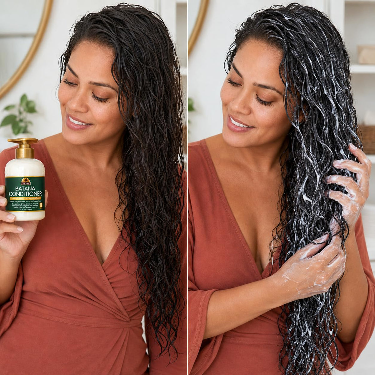 OKAY Batana Oil Moisture Repair Conditioner 12oz - Deep Hydrating Conditioner with Batana Oil, Coconut & Quinoa Protein - Repairs Dry Damaged Hair,