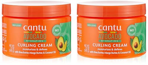 Cantu Avocado Curling Cream Hydrating 12 Ounce Jar (Pack of 2) Beauty & Personal Care Cantu