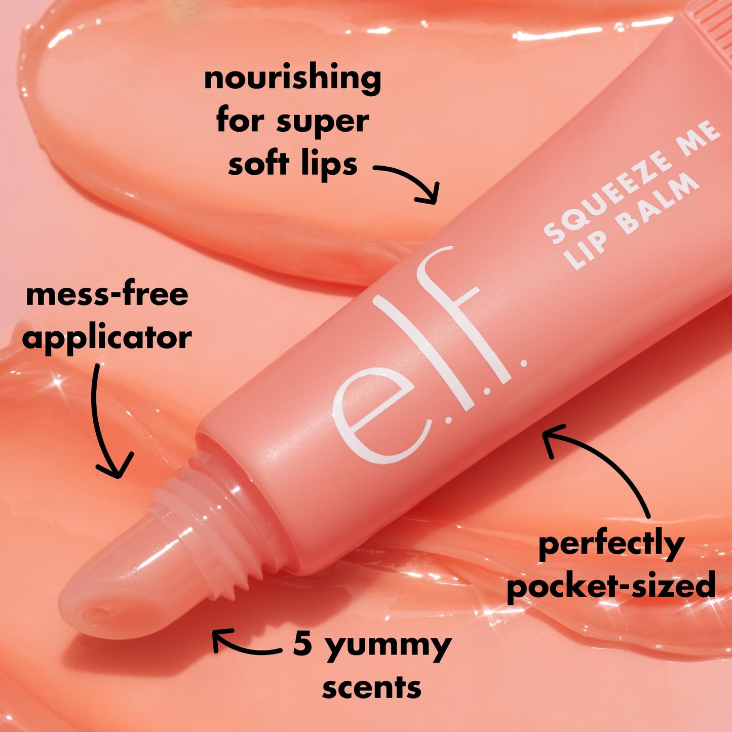 e.l.f. Squeeze Me Lip Balm, Moisturizing Lip Balm For A Sheer Tint Of Color, Infused With Hyaluronic Acid, Vegan & Cruelty-free, Grape Beauty and Personal Care e.l.f.