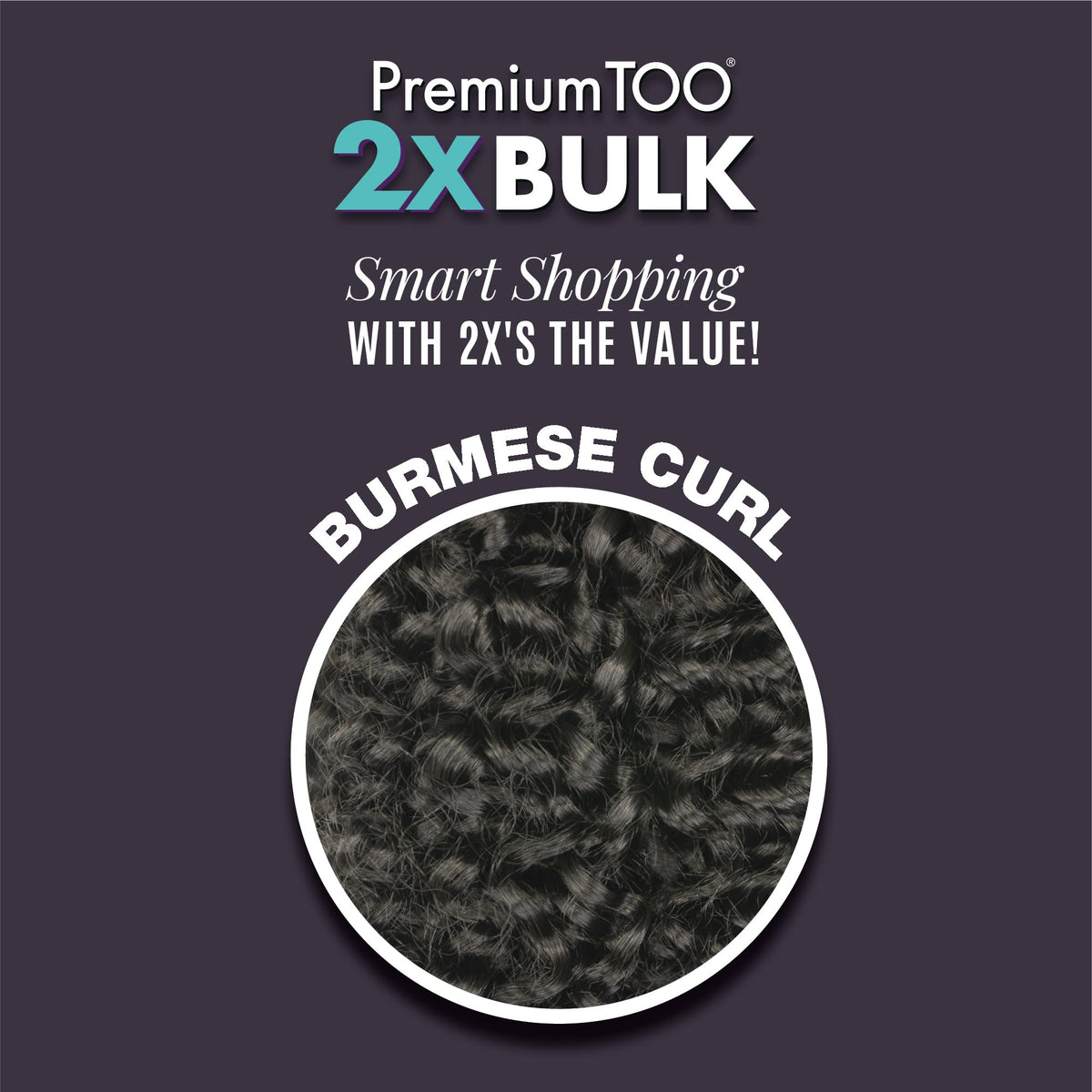 Sensationnel PremiumToo Bulk Weaving-2X Burmese Curl,18 inch, 1 JETBLACK