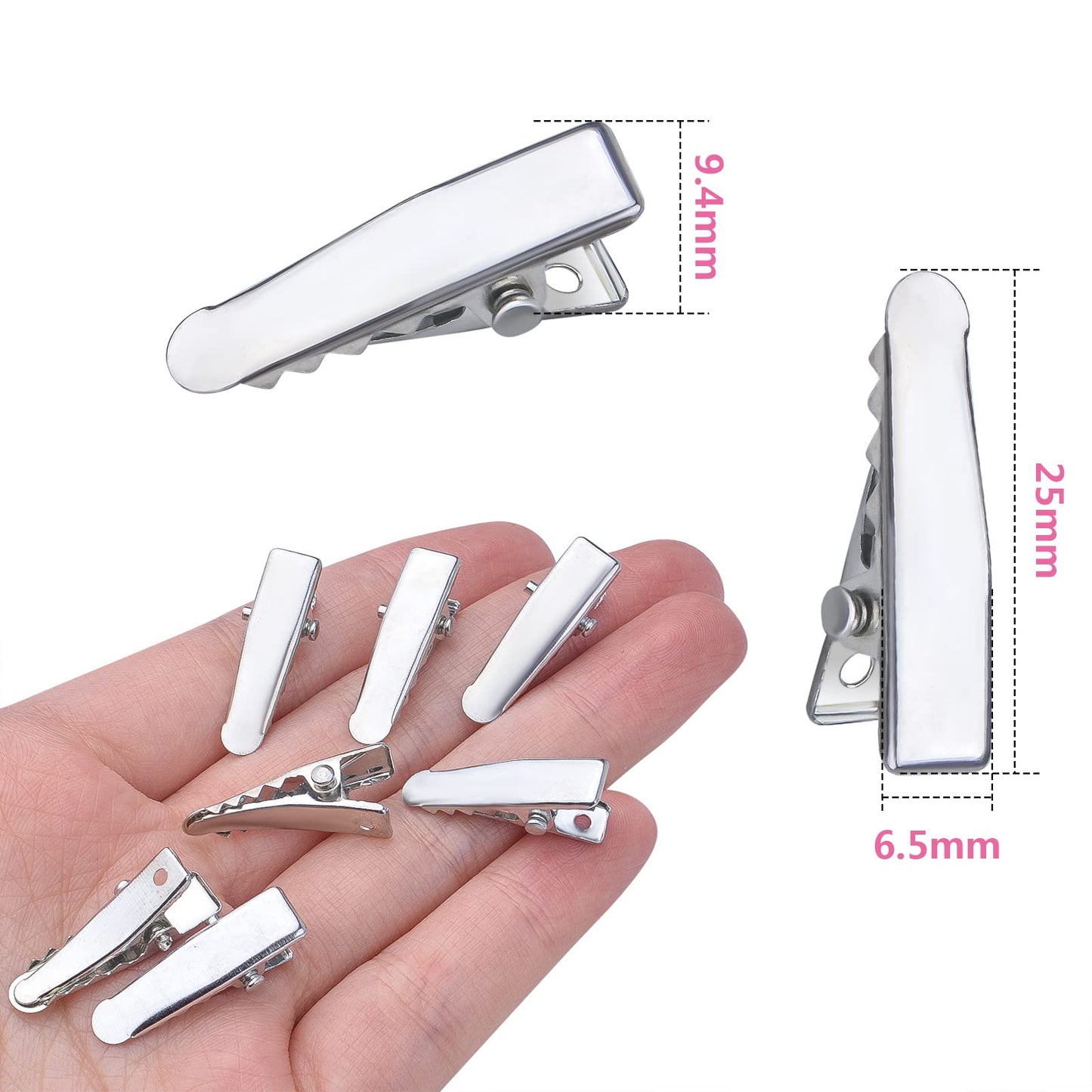 100pcs Alligator Duckbill Hair Clips Metal Single Prong Hair Clip Hairpins Teeth Bows Professional Sectioning Clips DIY Hair Accessories for Women Beauty & Personal Care Aylifu