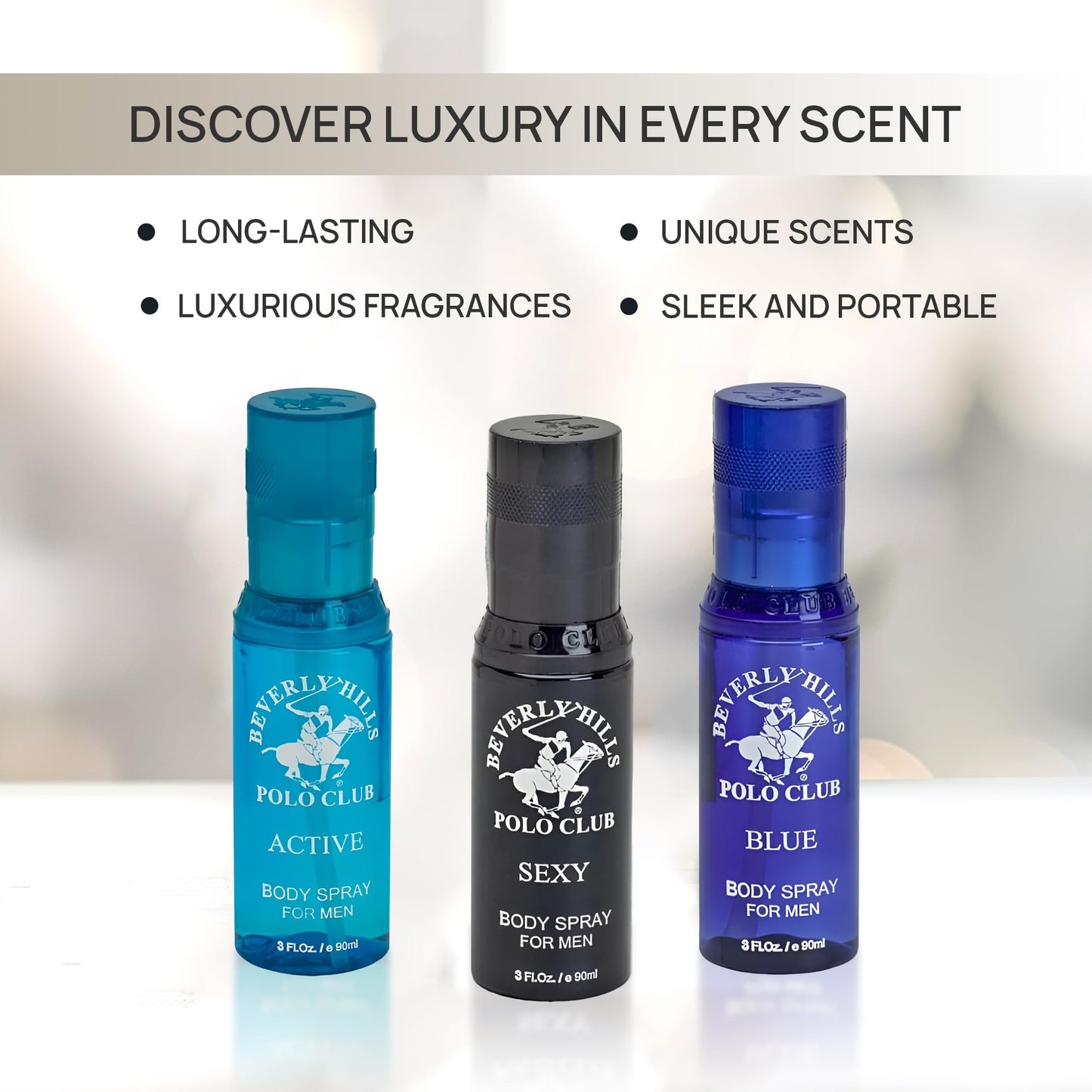 Beverly Hills Polo Club Men's Body Spray Collection Gift Set Featuring Luxury Designer Cologne Scents for Long Lasting Freshness Beauty & Personal Care Beverly Hills Polo Club