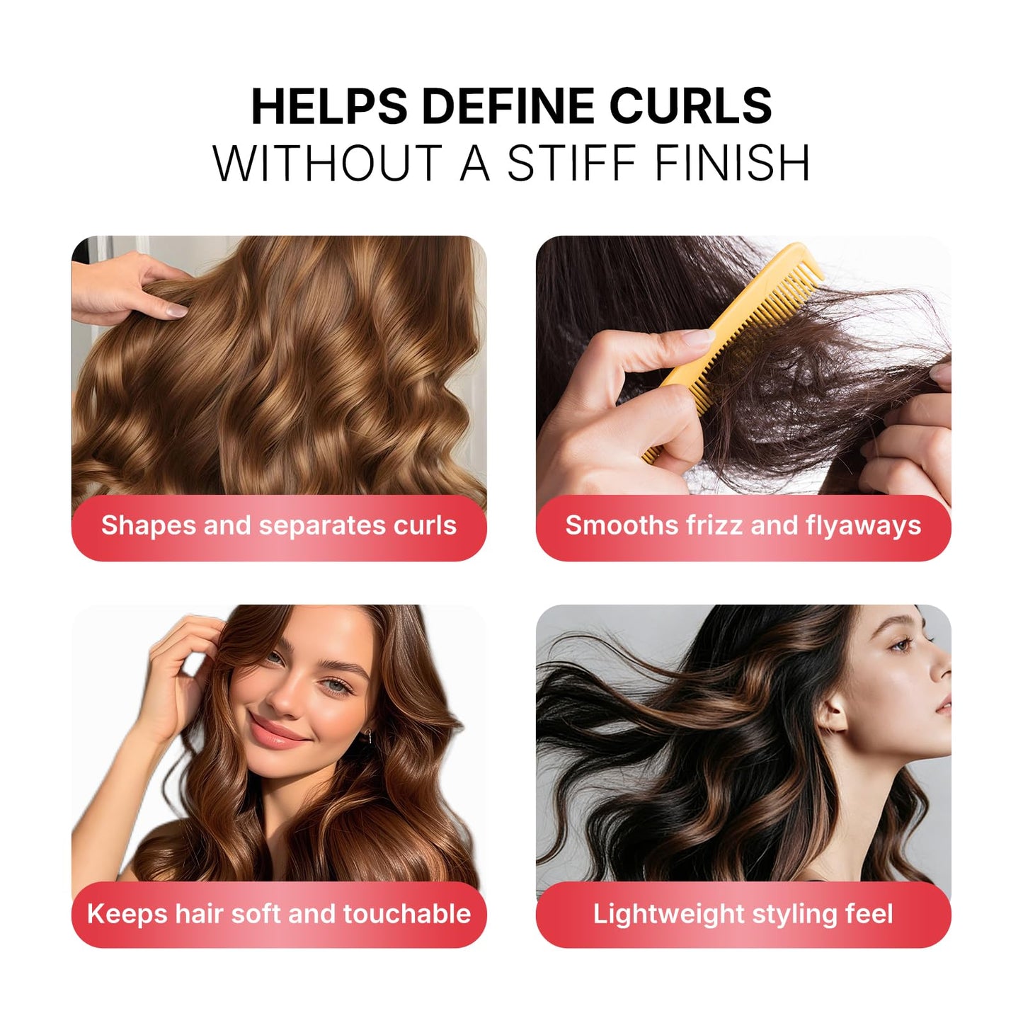 Karseell Curl Defining Cream for Wavy, Curly and Coily Hair, Leave-In Styling Cream to Help Control Frizz, Define Soft Curls and Add Shine, 100 mL Beauty and Personal Care Karseell