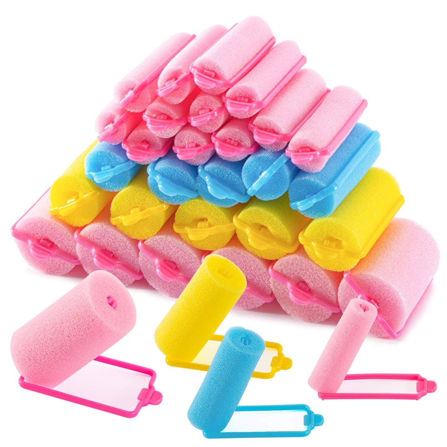 MAQIHAN 36PCS Foam Hair Rollers - Sponge Rollers for Heatless Hair Curler for Short/Long Curling Sleep rolos para cabello Jumbo Large Sponge Curlers Beauty and Personal Care MAQIHAN Default Title