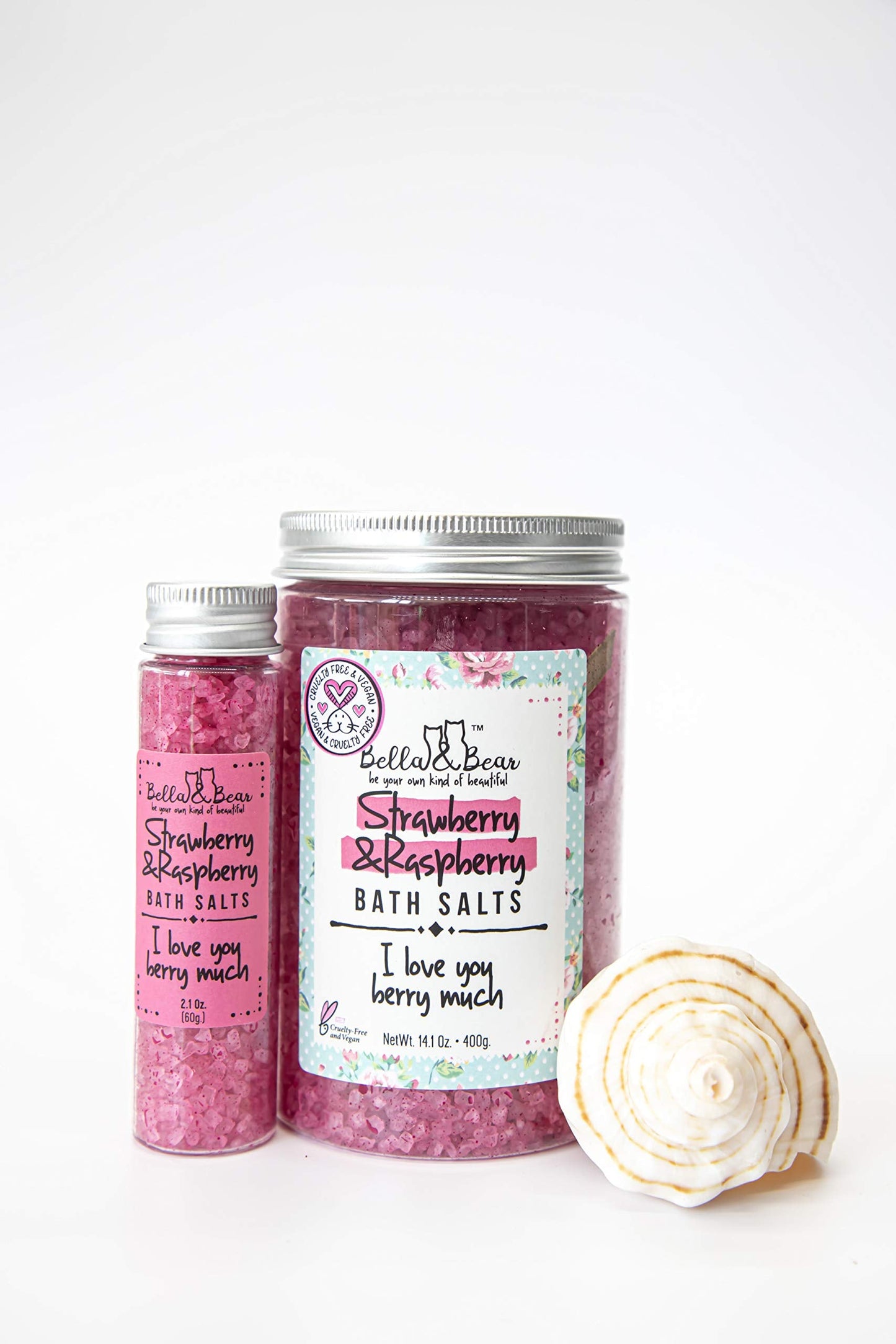 Bella & Bear Strawberry & Raspberry Bath Salts Beauty and Personal Care Bella and Bear