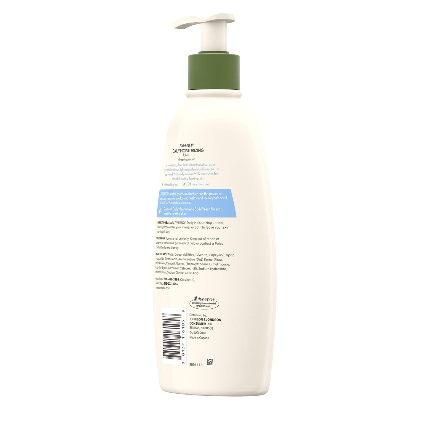 Aveeno Sheer Hydration Daily Moisturizing Lotion for Dry Skin with Soothing Oat, Lightweight, Fast-Absorbing & Fragrance-Free Intense Body Beauty & Personal Care Aveeno
