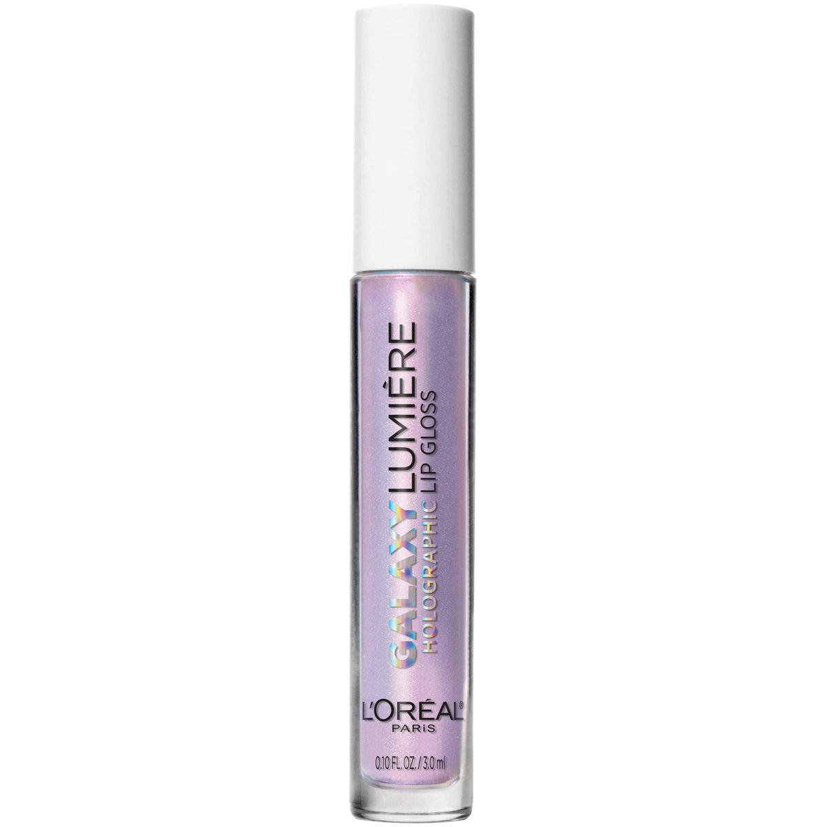 L'Oreal Paris Makeup Infallible Galaxy Lumiere Holographic Lip Gloss, Loaded with Iridescent Pearls, Wear Alone or as a Topper to your Favorite