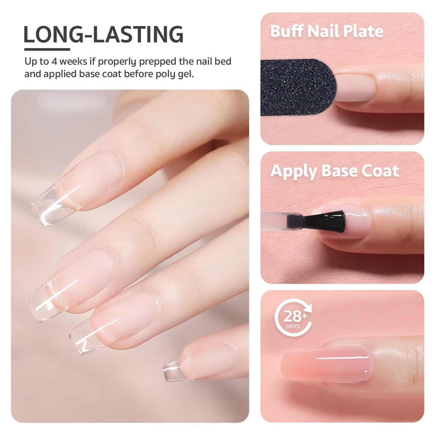 GAOY Poly Gel - 60g Builder Gel Nail Enhancement - Morandi Gray, DIY at Home Beauty and Personal Care GAOY