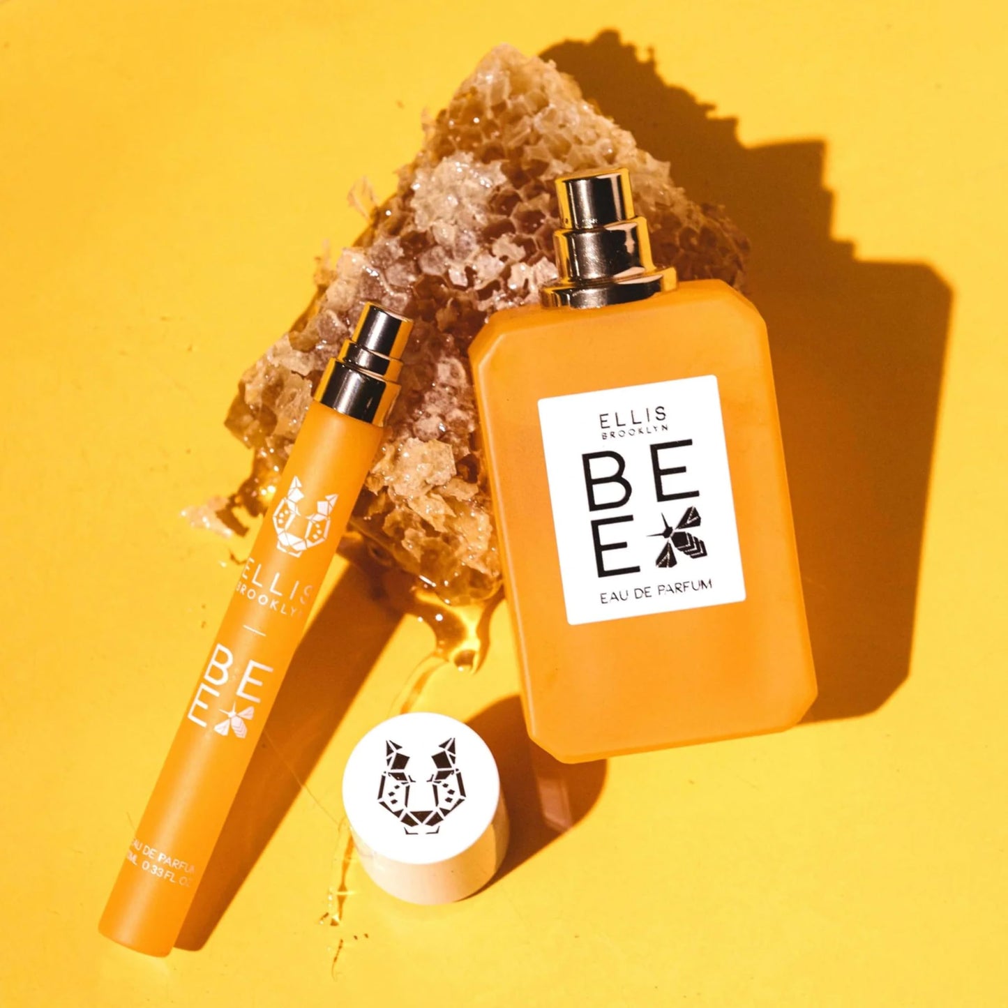 Ellis Brooklyn BEE Eau de Parfum, Travel Spray, Honey Vanilla Perfume for Women, Warm, Spicy Scent with Sandalwood, Cocoa, & Dark Rum - Gourmand Beauty & Personal Care Ellis Brooklyn