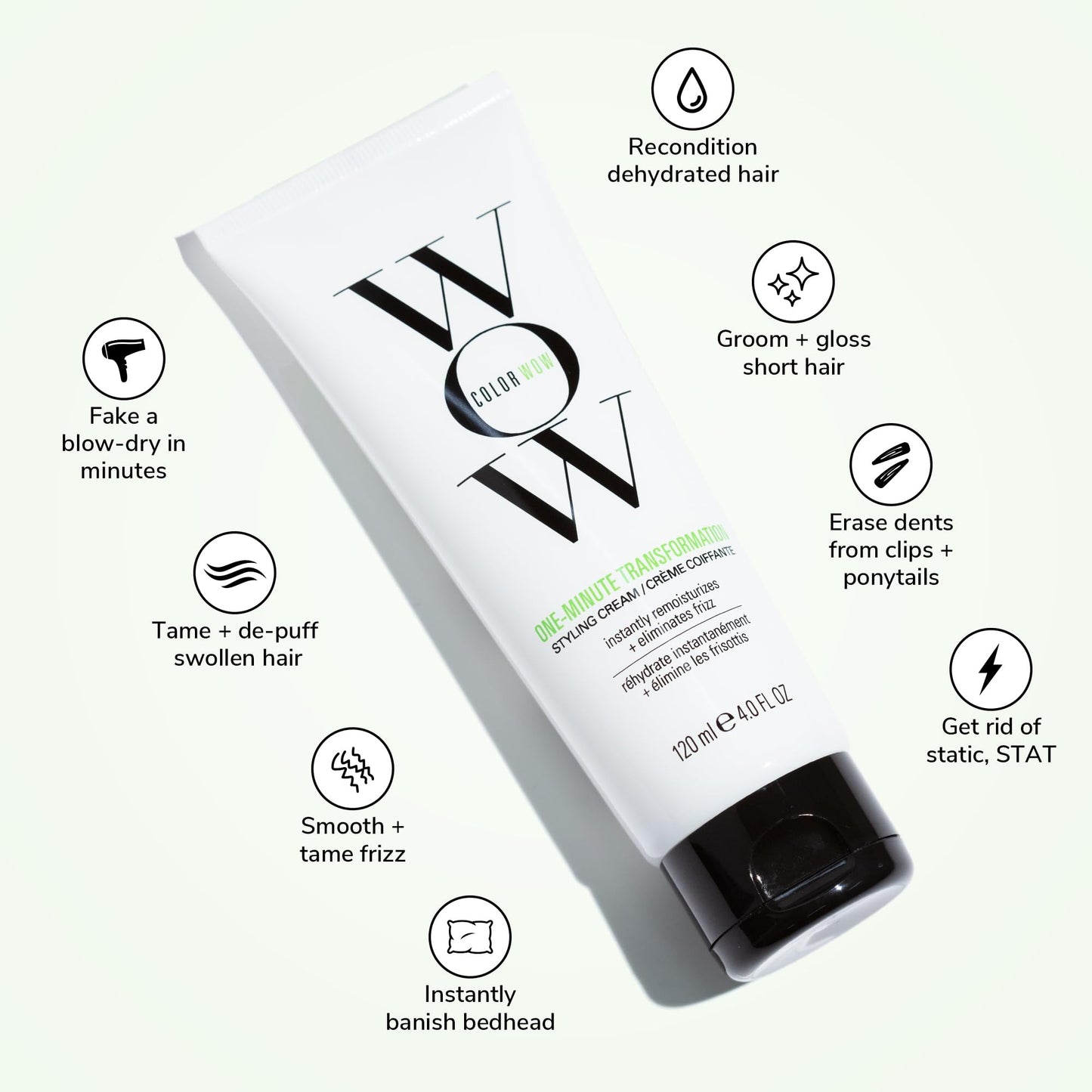 COLOR WOW One Minute Transformation - Instant frizz fix| Nourishing styling cream smooths, tames + defrizzes on the spot, Avocado oil + Omega 3’s Beauty & Personal Care COLOR WOW