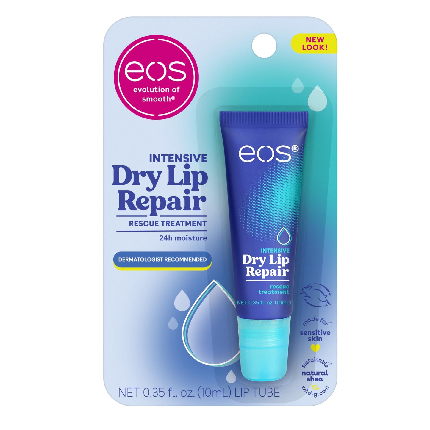 eos The Hero Lip Repair, Extra Dry Lip Treatment, 24HR Moisture, Overnight Lip Treatment, Natural Strawberry Extract, 0.35 fl oz Beauty & Personal Care eos