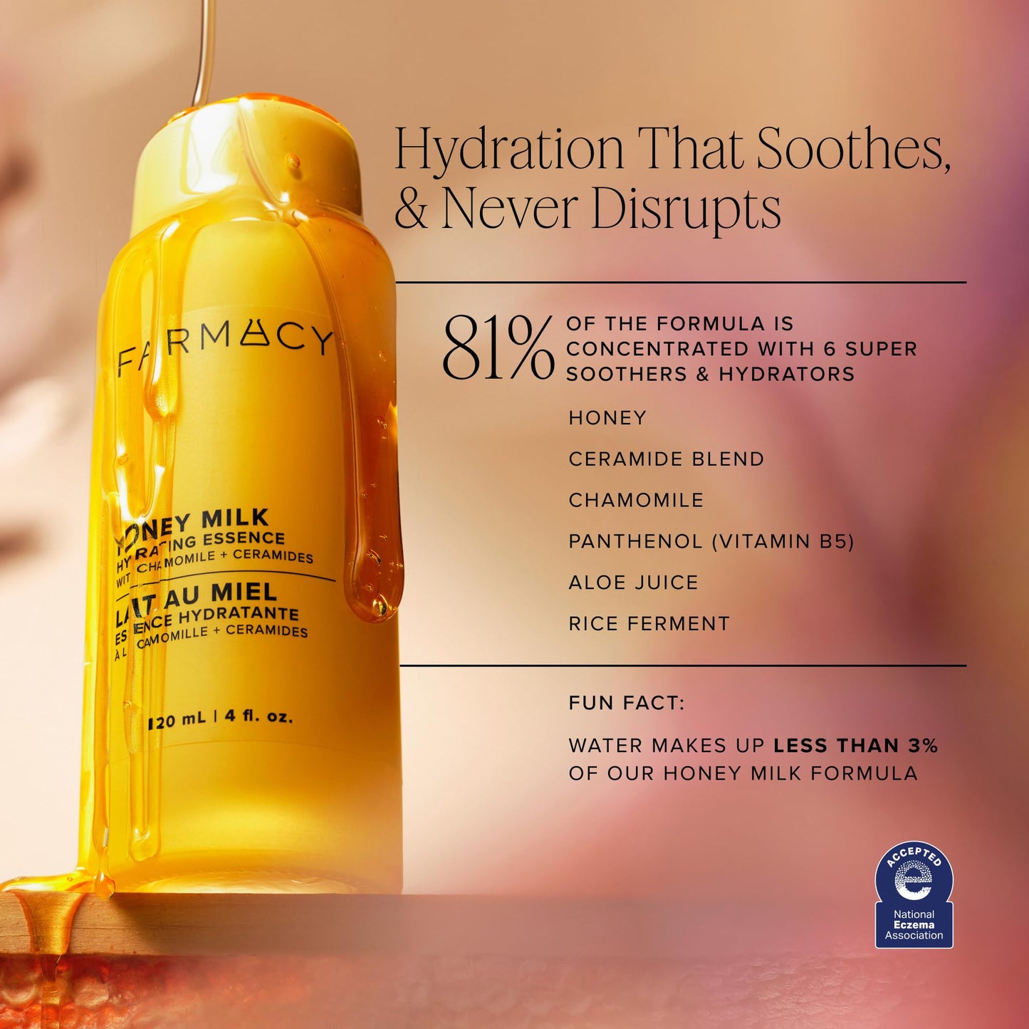 Farmacy Honey Milk Face Essence - Hydrating Milky Toner with Honey, Ceramides, Chamomile + Aloe - Helps Strengthen Skin Barrier + Replenish Moisture Beauty & Personal Care Farmacy