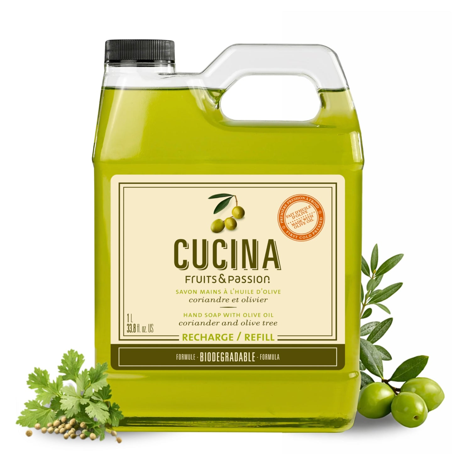 Cucina Coriander and Olive Tree 33.8 oz Purifying Hand Wash Refill Beauty & Personal Care PANZERR