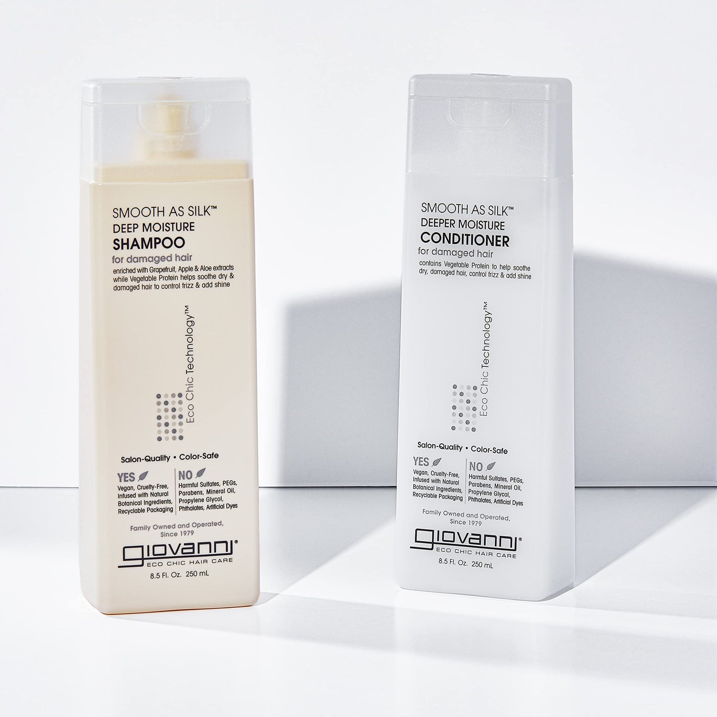 GIOVANNI Smooth As Silk Deeper Moisture Conditioner - Calms Frizz, Adds Moisture, Detangles, Wash & Go, Co Wash, Infused with Natural Botanical Beauty & Personal Care GIOVANNI