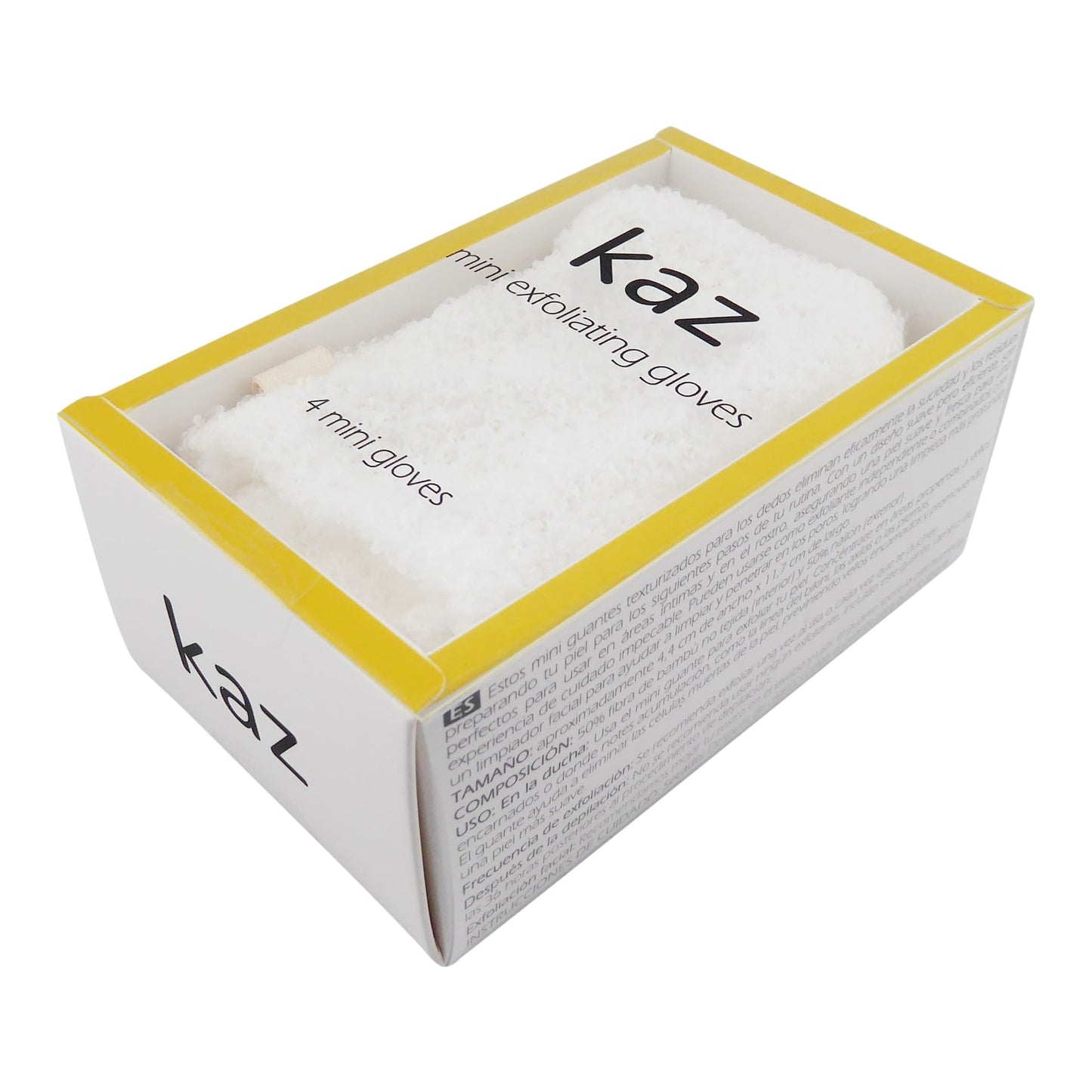 Waxness Kaz Exfoliating Mini Glove Finger Scrubber for Dead Skin Removal & Gentle Facial and Body Exfoliation, 4 Pack - Professional Skin Care Beauty and Personal Care Waxness
