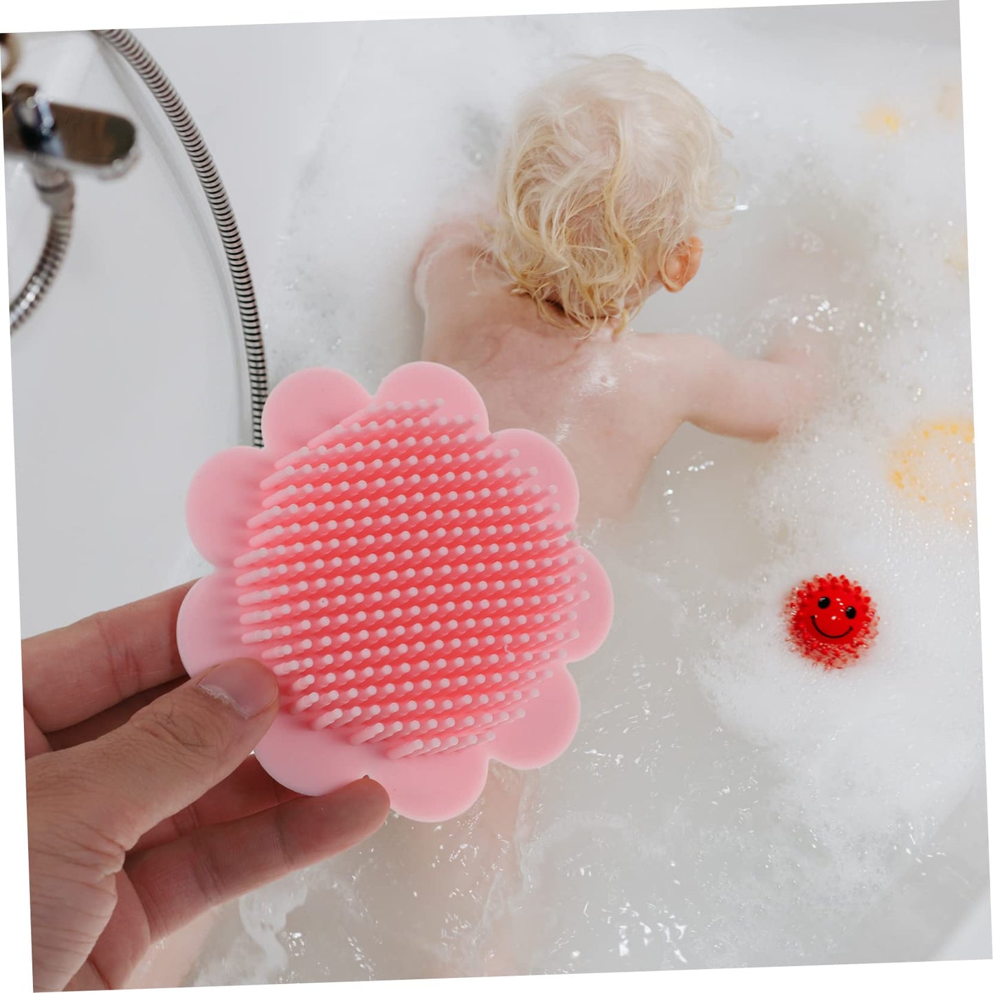 2 pcs Exfoliator Dandruff Head Exfoliation Bathing Silicone Massage Mitt Safe Scrubber Washing All Newborn Manual Hair Skin Bath for Wet Body Beauty and Personal Care DOITOOL