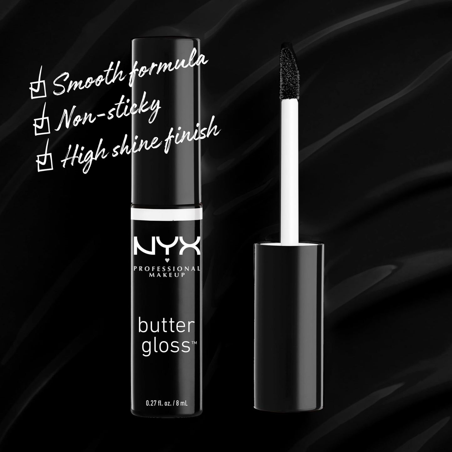 NYX PROFESSIONAL MAKEUP Butter Gloss, Non-Sticky Lip Gloss - Licorice (Black) Beauty & Personal Care NYX PROFESSIONAL MAKEUP