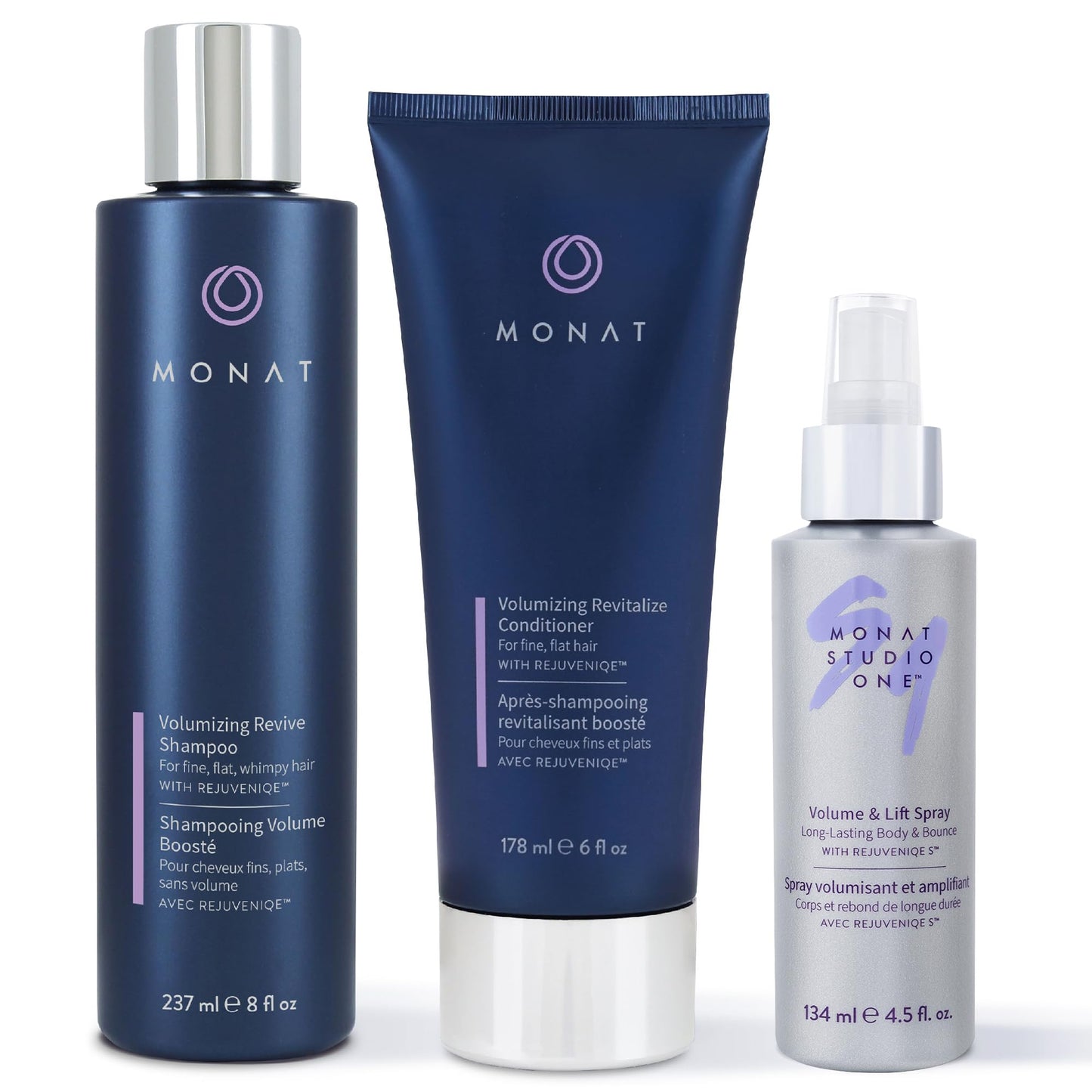 MONAT Revive Volumizing System - Hair Volume Enhancer Set with Revive Shampoo Volumizing Conditioner & Volume And Lift Spray Beauty & Personal Care MONAT