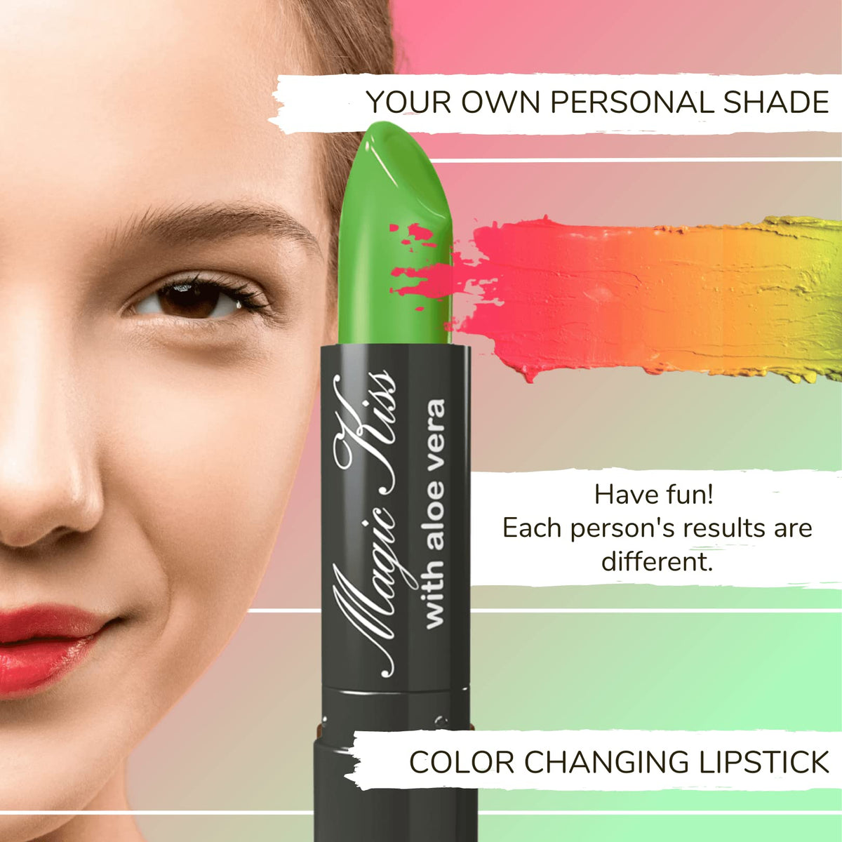 Magic Kiss Color Changing Matte 6 Piece Lipstick Set infused with Aloe Vera Made in USA (Colors of Aloha 1) Beauty & Personal Care Magic Kiss