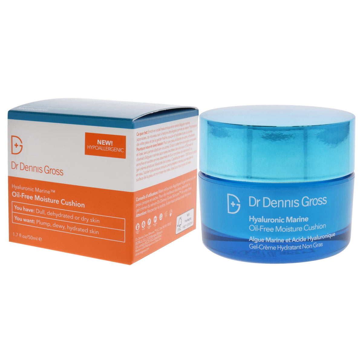 Dr Dennis Gross Hyaluronic Marine Oil-Free Moisture Cushion Moisturizer Unisex 1.7 oz