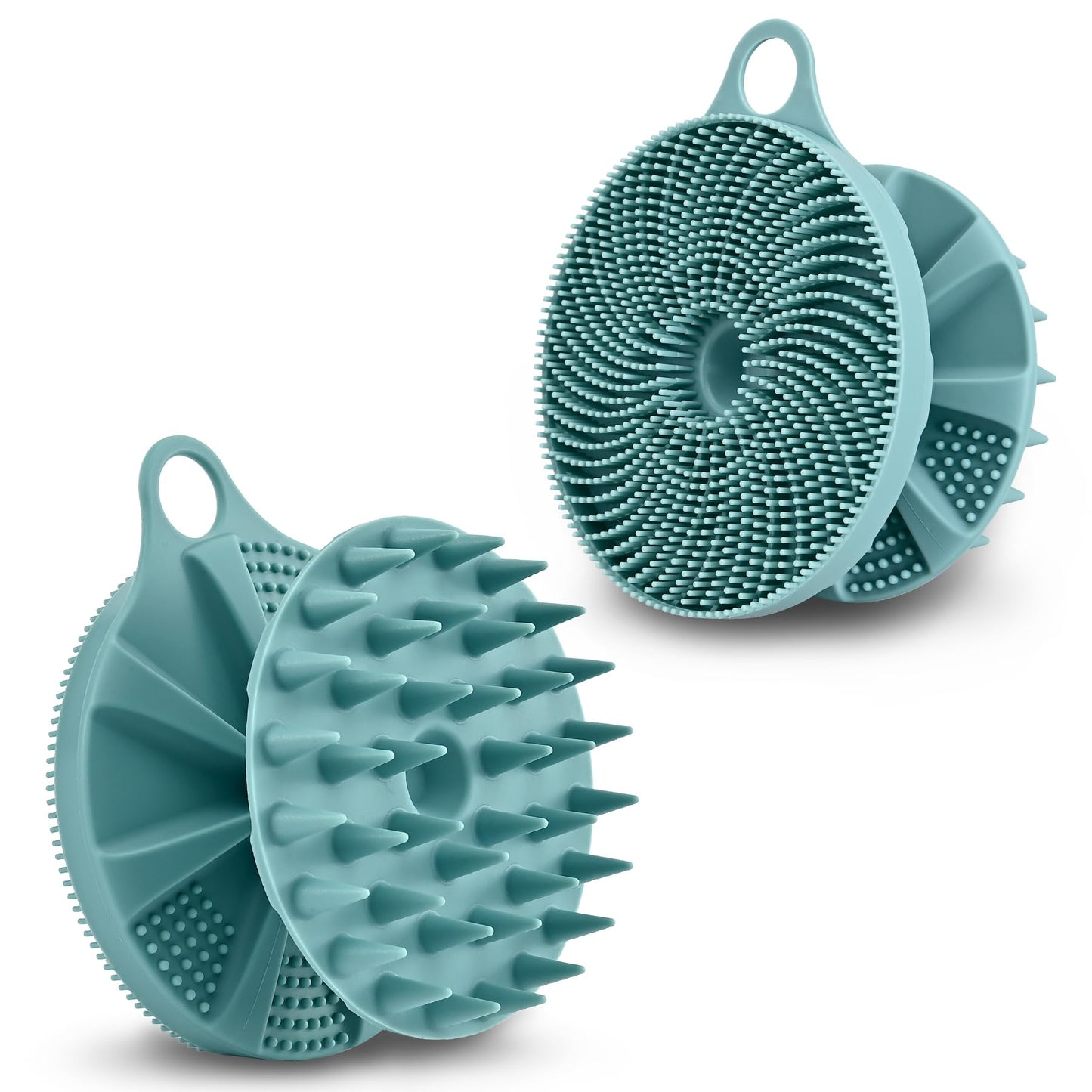 INNERNEED 2in1 Silicone Body Scrubber & Scalp Massager Shampoo Brush, Green Beauty and Personal Care INNERNEED