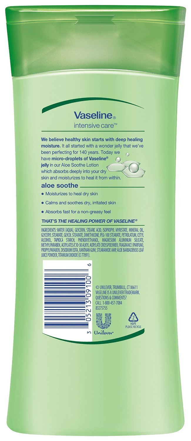 Vaseline Body Lotion Aloe Soothe 10 oz (Pack of 3) Beauty & Personal Care Vaseline