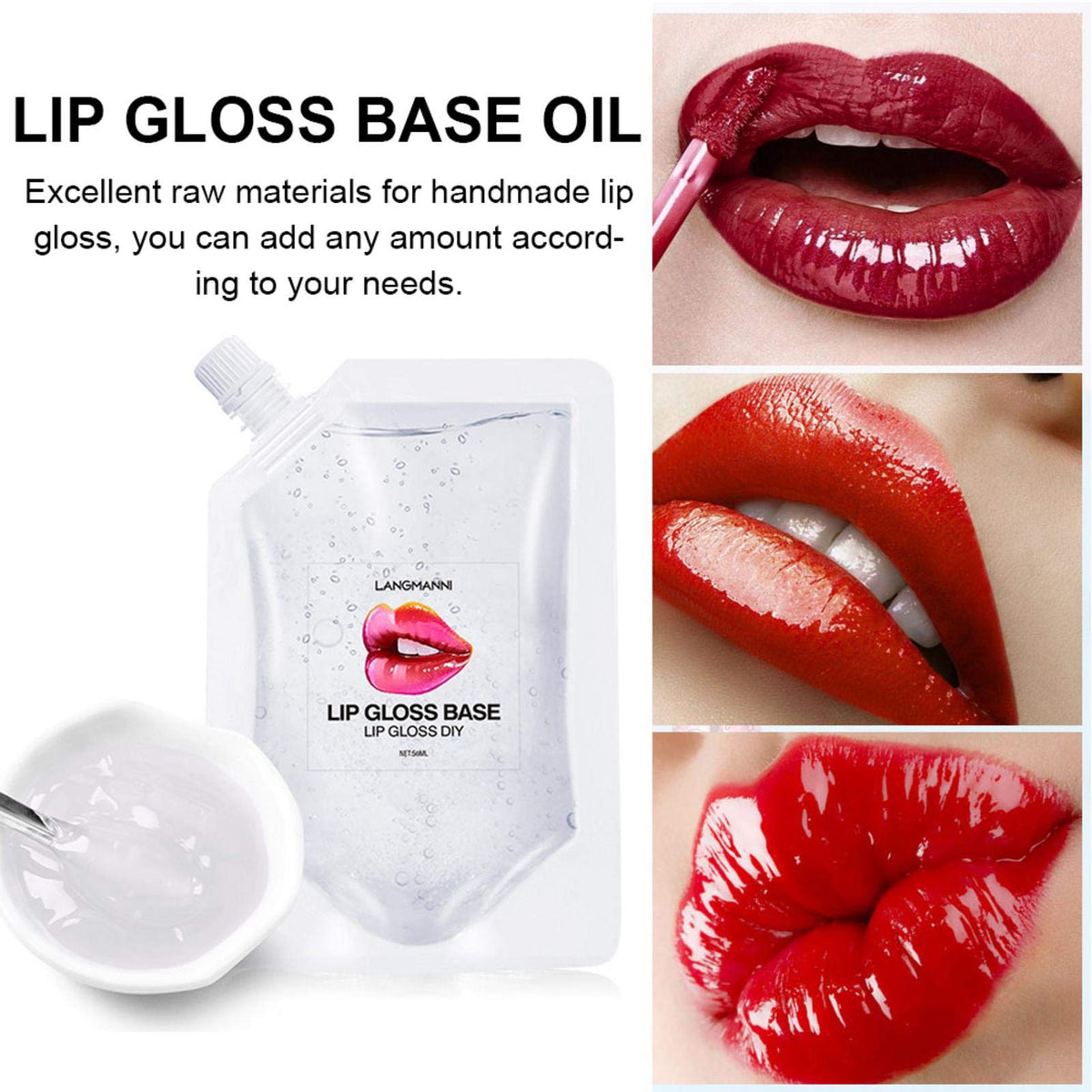 Transparent Lip Gloss ?Moisturize Lip Gloss Base, Lip Gloss Base Oil Material Lip Makeup Primers, Primer for DIY Handmade Lip Balms Lip Gloss Beauty & Personal Care Bericher