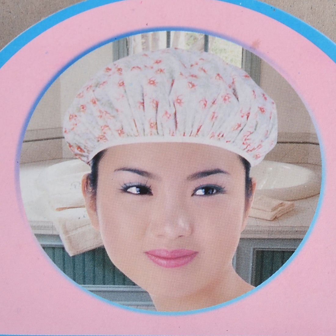 Ruilogod Round Women Bathroom Elastic Edge Floral Pattern Shower Cap White (id: 8f1 8a7 a93 37f b0b Beauty and Personal Care Ruilogod