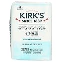 Kirk's Castile Bar Soap Clean Soap for Men, Women & Children | Premium Coconut Oil | Sensitive Skin Formula, Vegan | Fragrance-Free/Unscented | 4 oz. Beauty & Personal Care Kirk's