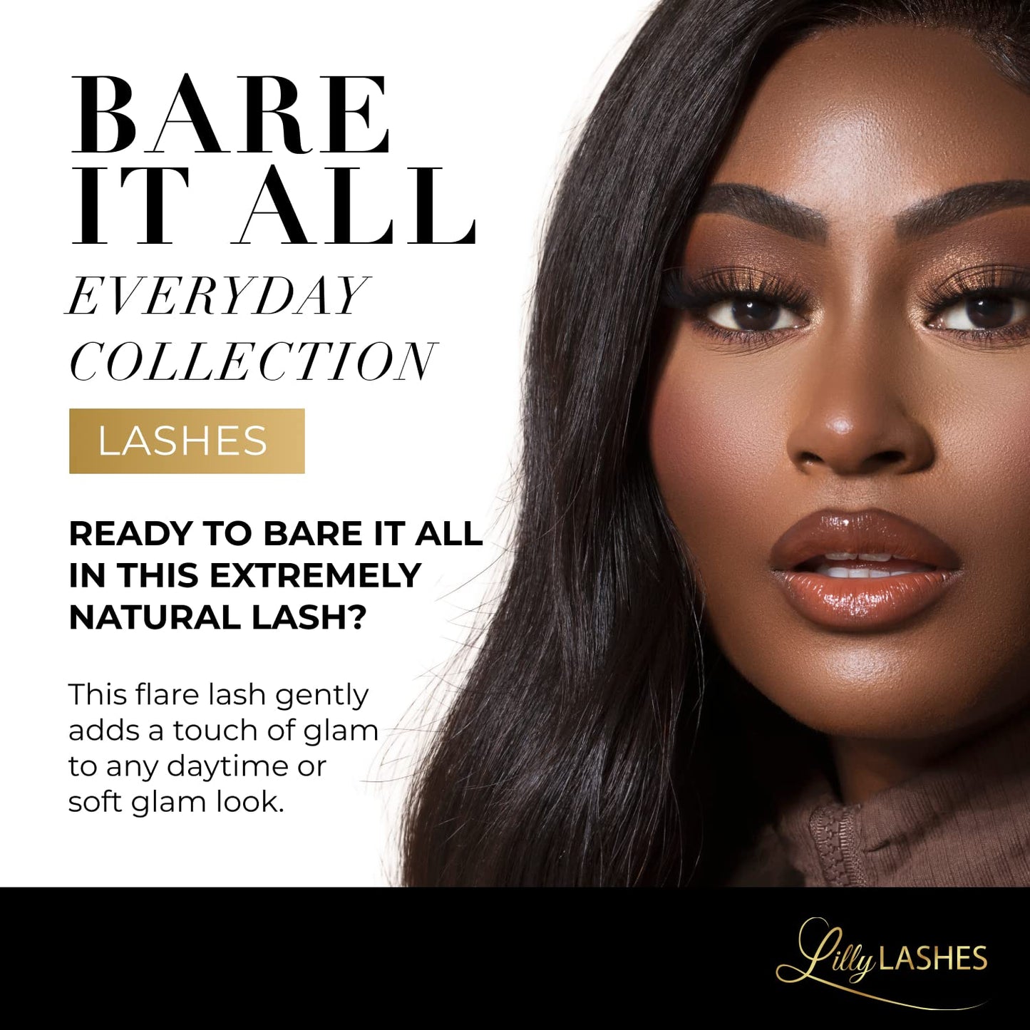 Lilly Lashes Everyday Bare it All Natural Lashes, Faux Mink Natural Eyelashes, False Eyelashes Everyday Use, Cat Eye Lashes, Individual Lashes Beauty & Personal Care Lilly Lashes