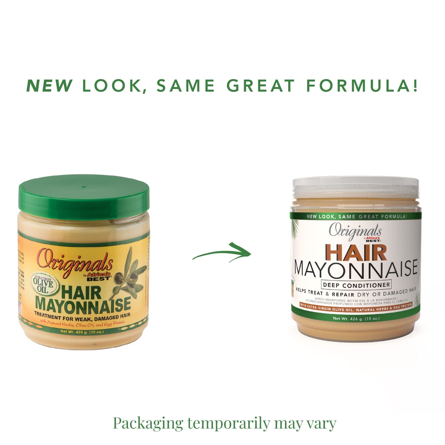 Originals By Africa's Best Hair Mayonnaise Conditioner - 2 Pack (15 oz Jars) - Enriched with Herbal Extracts, Egg Protein & Olive Oil for Deep Beauty & Personal Care Originals by Africa's Best