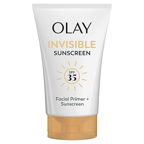Olay Invisible Sunscreen, SPF 35, 100% Invisible Facial Sunscreen and Makeup Primer - Fragrance-Free, Weightless, No White Cast Broad Spectrum Sun Beauty & Personal Care Olay