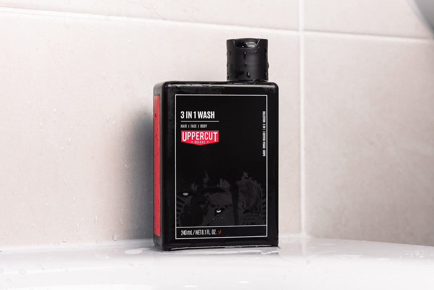 UPPERCUT DELUXE 3 in 1 Wash for Men - Shampoo, Face & Body Wash - Hair, Face & Body Cleanser with Coconut Oil - Hydrating Daily Mens Shower Gel - Bay Beauty & Personal Care UPPERCUT DELUXE