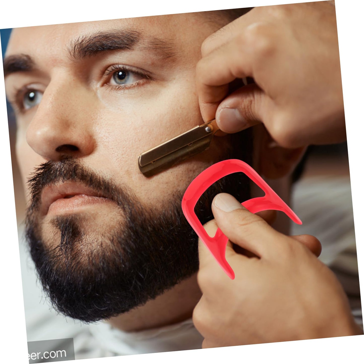 2Pcs Beard Styling Ruler Compact Goatee Outline Tool for Precision Shaping Durable Plastic Beard Template for Travel and Grooming Beauty and Personal Care Didiseaon
