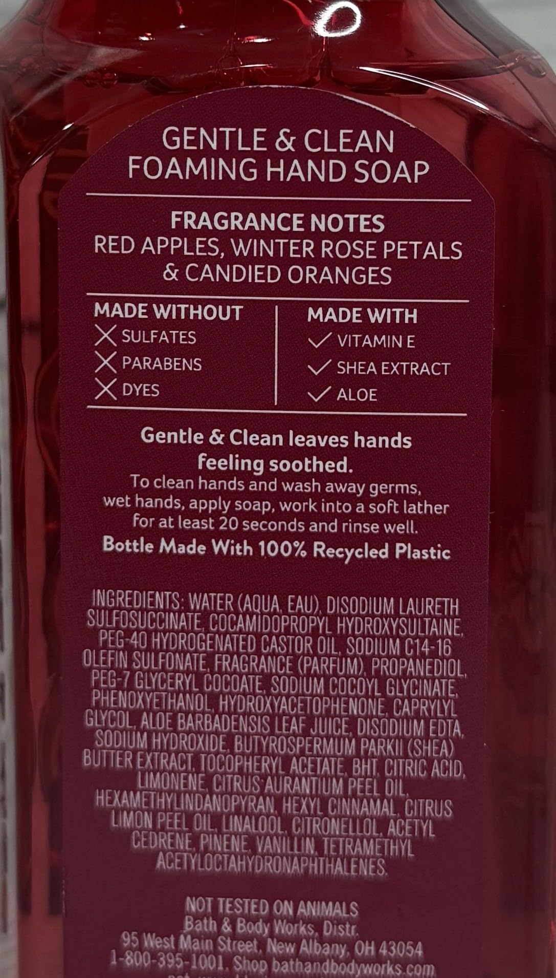 Bath and Body Works Winter Candy Apple Gentle & Clean Foaming Hand Soap Pack of 3 Beauty & Personal Care Bath & Body Works