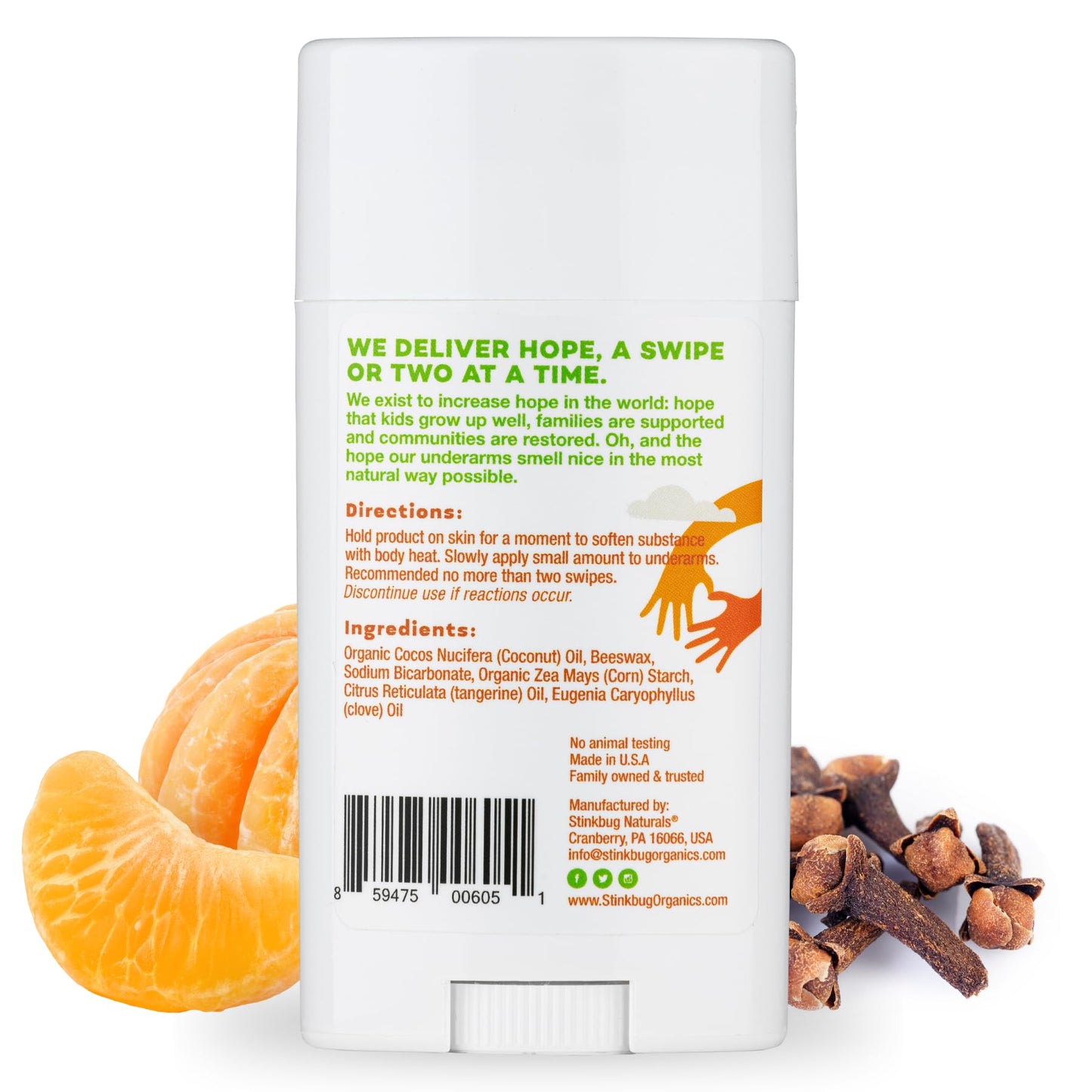 Stinkbug NaturalsTangerine Spice Natural Deodorant Aluminum Free No Parabans, 2.1 oz Beauty and Personal Care Stinkbug