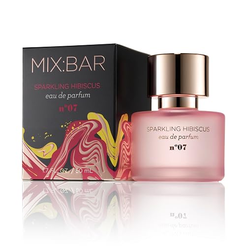 MIX:BAR Sparkling Hibiscus Perfume for Women - Bergamot, Hibiscus, Cashmere Musk, Champagne Bubble Fragrance Notes - Fruity Scent Eau de Parfum Spray Beauty & Personal Care MIX:BAR