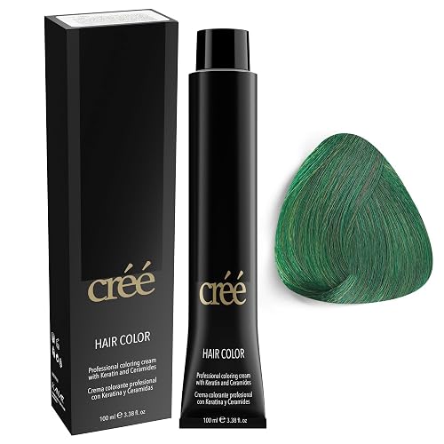 Cree Professional Green - Permanent Hair Color - Long Lasting, Rich Vibrant - Gray Coverage 100ml - 3.4 fl.oz. Beauty & Personal Care Créé