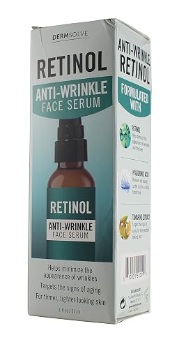 Retinol Anti Wrinkle Face Serum with Hyaluronic Acid and Tamarind Extract 1 Fl oz Beauty & Personal Care Dermsolve
