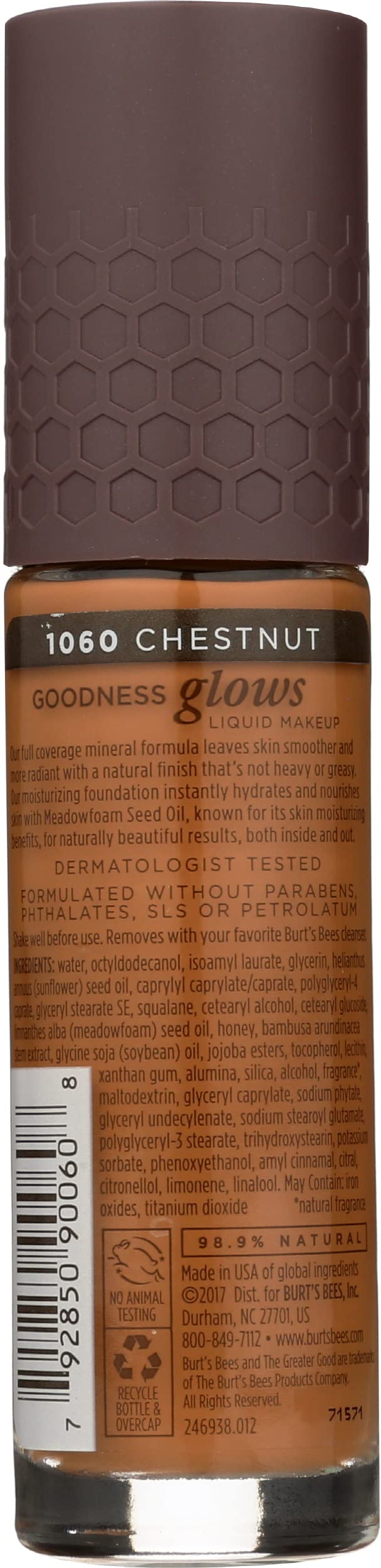 Burt's Bees Goodness Glows Liquid Makeup, Chestnut - 1.0 Ounce Beauty & Personal Care Burt's Bees