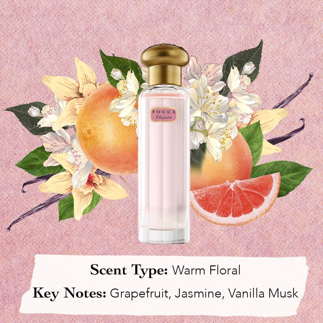 Tocca Cleopatra Women's Perfume, 0.68 oz (20 ml) - Warm Floral, Grapefruit, Jasmine, Vanilla Musk Fragrance Beauty & Personal Care Tocca