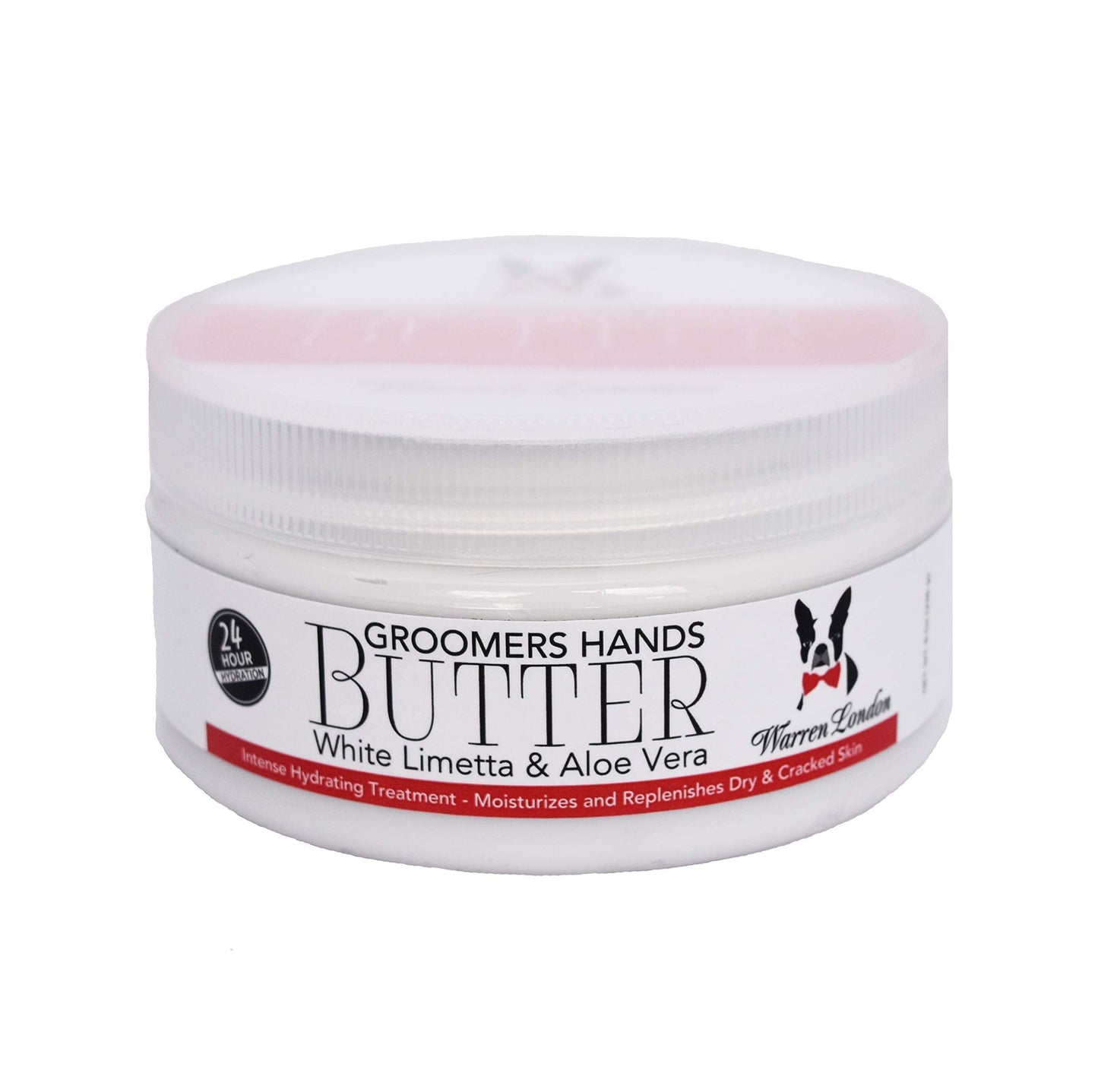 Warren London Groomers Hand Butter - 8 oz Working-Hands Cream for Dry, Cracked Skin | Fast-Absorbing Aloe & Shea | White Limetta Scent | Non-Greasy Beauty & Personal Care Warren London