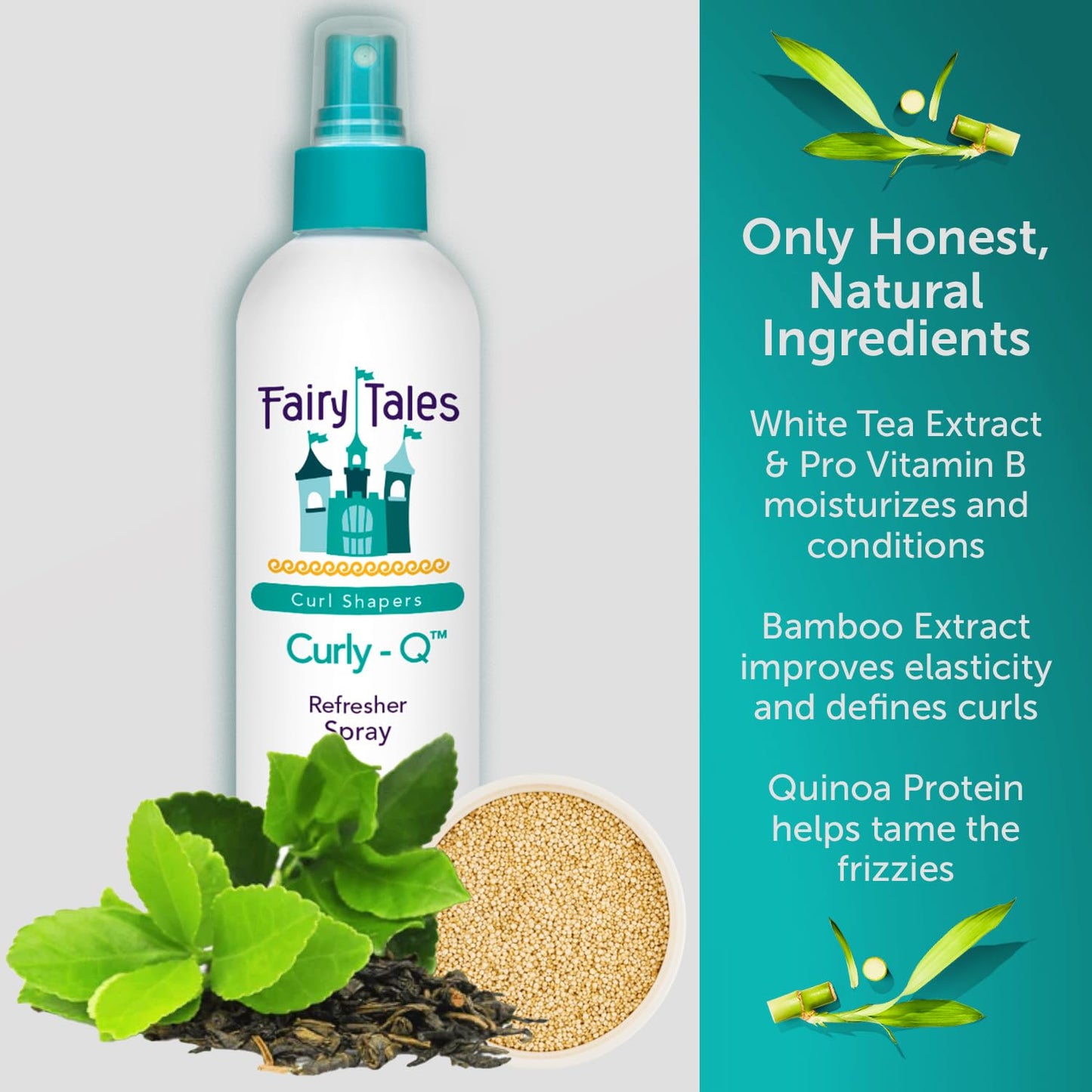 Fairy Tales Curly-Q Curl Refresher for Kids - Lightweight Spray to Define Curls, Add Bounce and Reduce Frizz - 8oz Beauty and Personal Care Fairy Tales