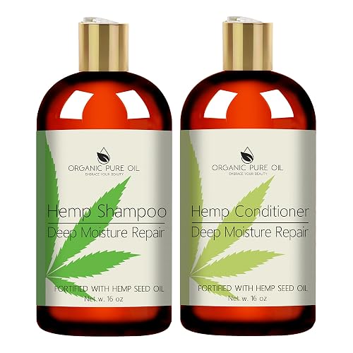 OPO Natural Hemp Extract Hydrating Sulfate Free 16 oz Shampoo & Conditioner Set - Rich Botanical Hydrating Nourishing Formula Best for Curly Frizzy Beauty & Personal Care OPO